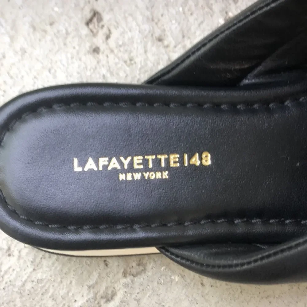 Lafayette 148 Perle Black slides